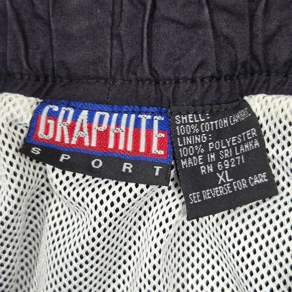 Graphite Sport Mens‎ XL Vintage 90s Colorblock Swim Trunks Black Purple Belted